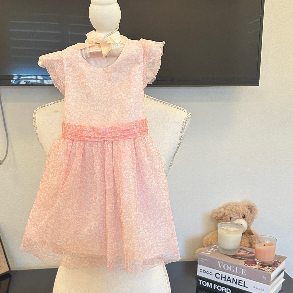 LULURAIN Little Girl Floral Pink Kids Dress 12M